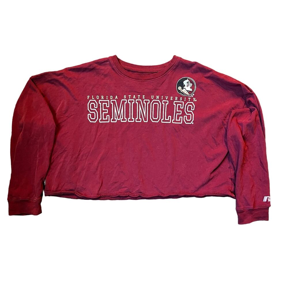 Russell Florida State Seminoles Women’s MD Long Sleeve Crop Graphic T-shirt